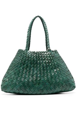 Forest Green woven Santa Croce tote bag DRAGON DIFFUSION | 8892DGS5MATFOREST